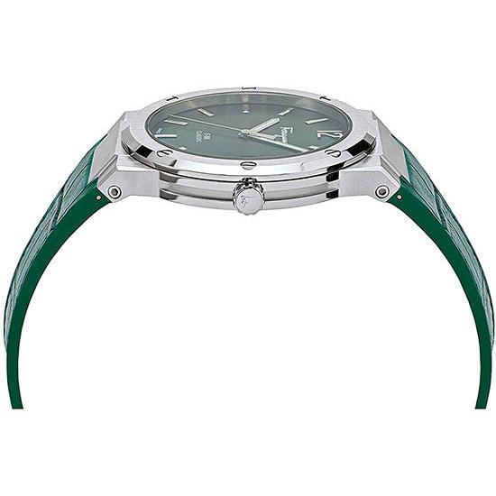 Salvatore Ferragamo F-80 Classic Green Dial Green Leather Strap Watch for Men - SFDT00119 Buy Now By Salvatore Ferragamo