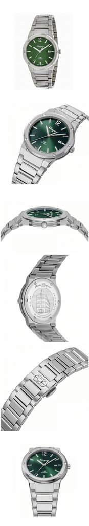 Salvatore Ferragamo F-80 Classic Green Dial Silver Steel Strap Watch for Men - SFDT02123 Buy Now By Salvatore Ferragamo