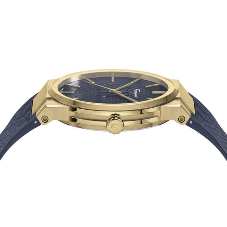 Salvatore Ferragamo Sapphire Blue Dial Blue Rubber Strap Watch for Men - SFHP00220 Buy Now By Salvatore Ferragamo