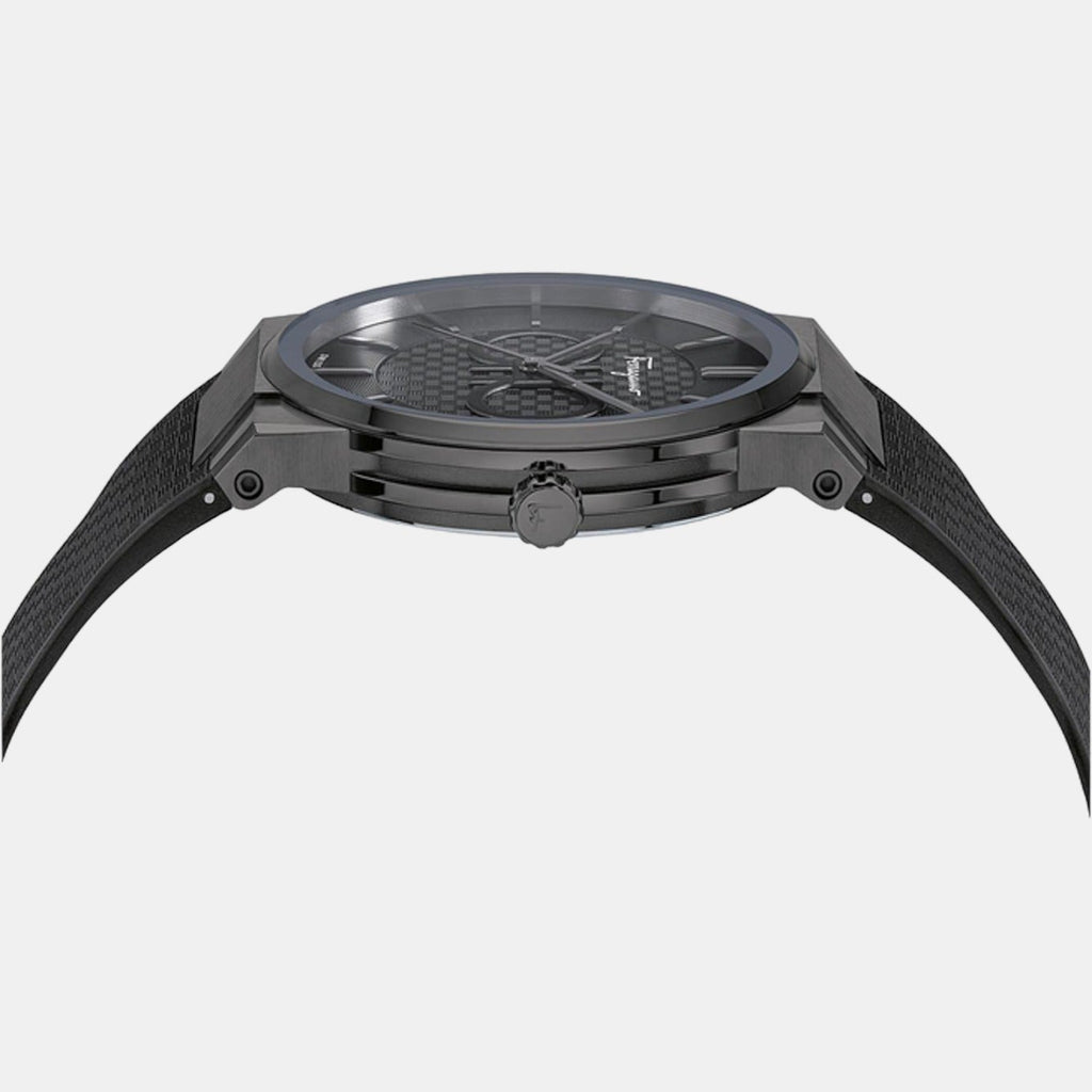 Salvatore Ferragamo Sapphire Black Dial Black Rubber Strap Watch for Men - SFHP00320 Buy Now By Salvatore Ferragamo
