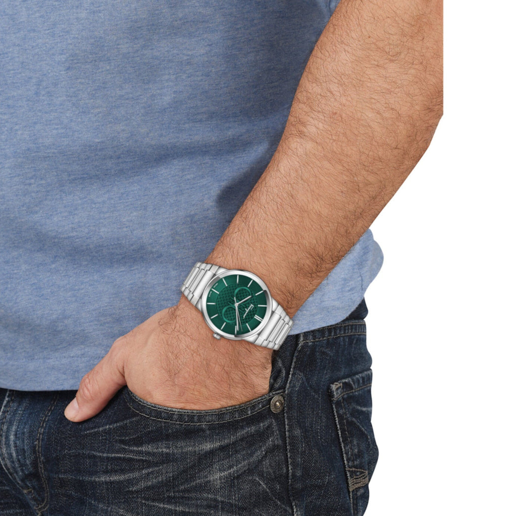 Salvatore Ferragamo Sapphire Bracelet Green Dial Silver Steel Strap Watch For Men - SFHP01224 Buy Now By Salvatore Ferragamo