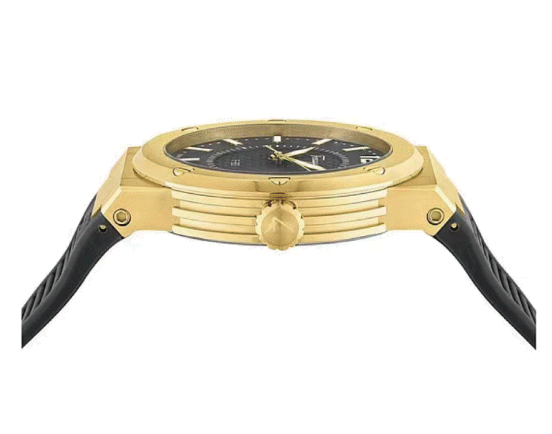 Salvatore Ferragamo F-80 Classic Black Dial Black Rubber Strap Watch for Men - SFHY01621 Buy Now By Salvatore Ferragamo