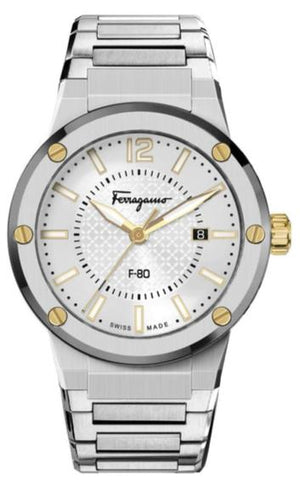 Salvatore Ferragamo F-80 Classic Silver Dial Silver Steel Strap Watch for Men - SFHY02922 Buy Now By Salvatore Ferragamo