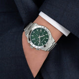 Salvatore Ferragamo 1927 Chrono Green Dial Silver Steel Strap Watch for Men - SFKZ00423 Buy Now By Salvatore Ferragamo