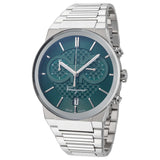 Salvatore Ferragamo Sapphire Chrono Green Dial Silver Steel Strap Watch for Men - SFME00421 Buy Now By Salvatore Ferragamo