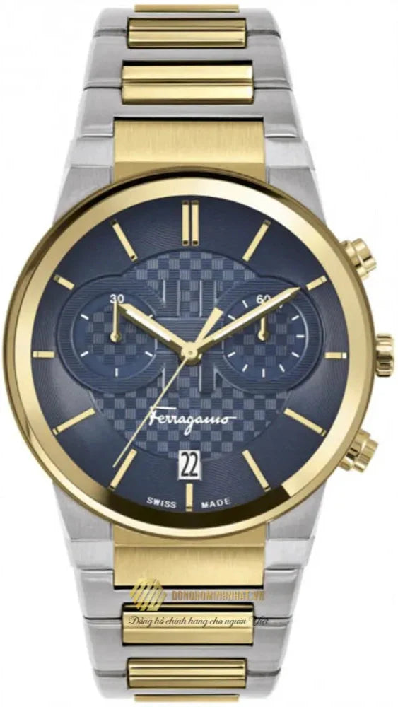 Salvatore Ferragamo F-80 Classic Black Dial Two Tone Steel Strap Watch for Men - SFME00921 Buy Now By Salvatore Ferragamo