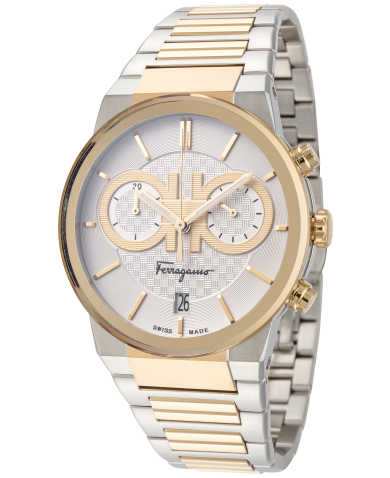 Salvatore Ferragamo F-80 Classic White Dial Two Tone Steel Strap Watch for Men - SFME00821 Buy Now By Salvatore Ferragamo