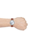 Coach Slim Easton Silver Dial Brown Leather Strap Watch for Women - 14502694 Buy Now By Coach