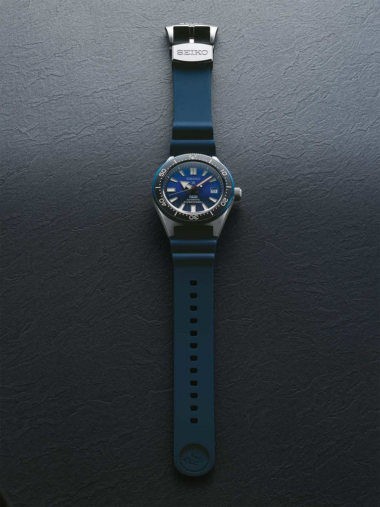 Seiko Prospex PADI Special Edition Divers 200M Blue Dial Blue Rubber Strap Watch For Men - SPB071J1