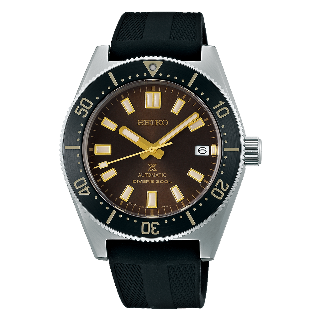 Seiko Prospex 1965 Diver's Modern Re-Interpretation Automatic Brown Dial Black Rubber Strap Watch For Men - SPB147J1 Buy Now By Seiko