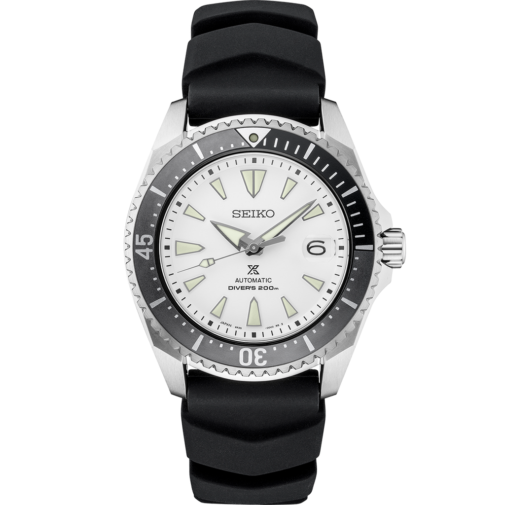 Seiko Shogun Prospex Titanium Divers Automatic White Dial Black Rubber Strap Watch For Men - SPB191J1 Buy Now By Seiko