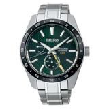 Seiko Presage Sharp Edged Series GMT Green Dial Silver Steel Strap Watch For Men - SPB219J1 Buy Now By Seiko