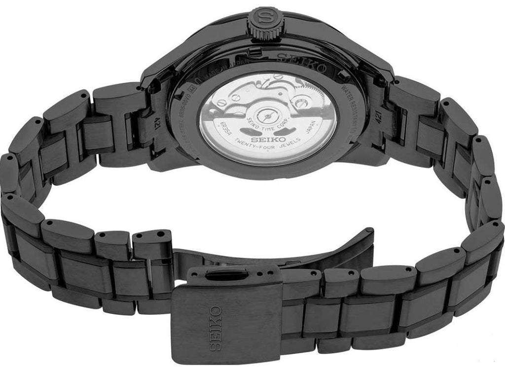 Seiko Presage Sharp Edged Series Black Dial Black Steel Strap Watch For Men - SPB229J1 Buy Now By Seiko