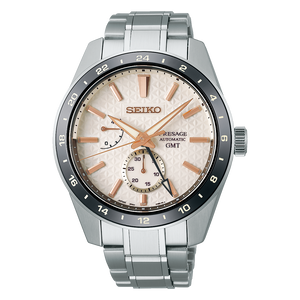 Seiko Presage Sharp Edged Series Automatic GMT Champagne Dial Silver Steel Strap Watch For Men - SPB273J1 Buy Now By Seiko