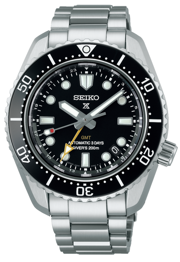 Seiko Prosprex Dark Depths GMT Automatic Black Dial Silver Steel Strap Watch For Men - SPB383J1 Buy Now By Seiko