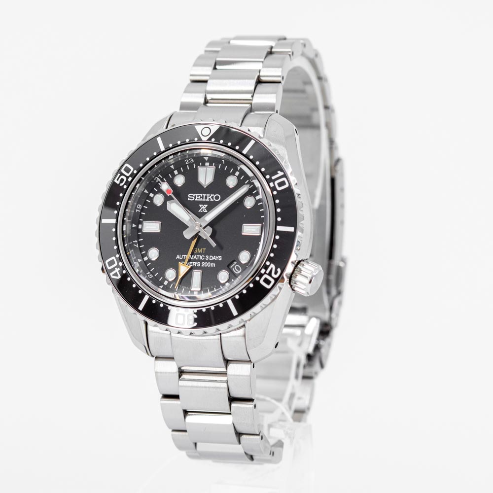 Seiko Prosprex Dark Depths GMT Automatic Black Dial Silver Steel Strap Watch For Men - SPB383J1 Buy Now By Seiko