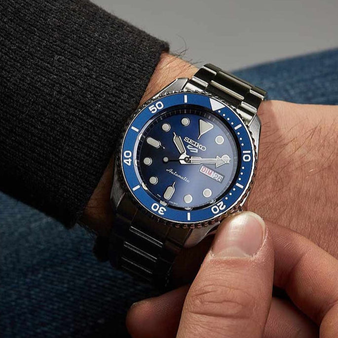 Seiko 5 Sports Automatic Analog Blue Dial Silver Steel Strap Watch For Men - SRPD51K1 Buy Now By Seiko