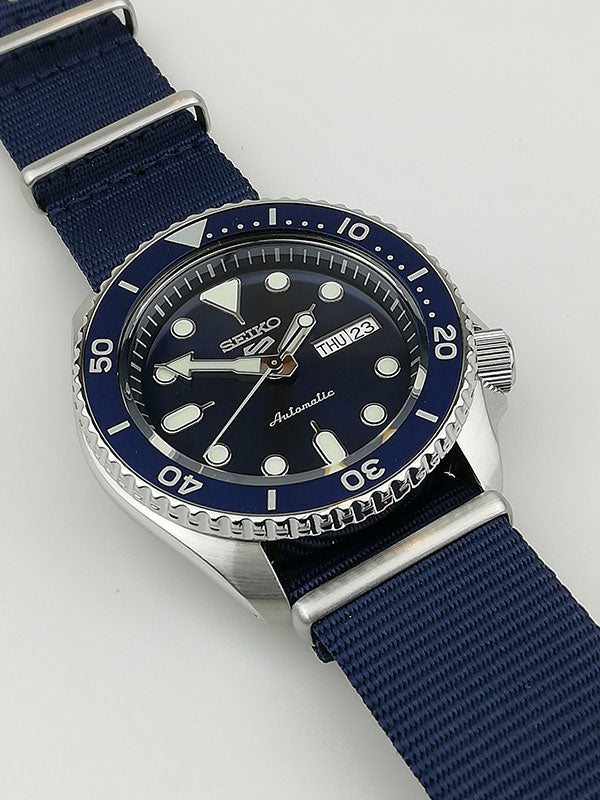 Seiko 5 Sports Automatic SKX Blue Dial Blue NATO Strap Watch For Men - SRPD51K2 Buy Now By Seiko