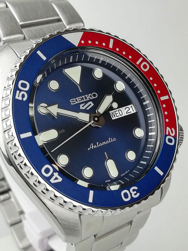 Seiko 5 Sports Automatic Blue Dial Silver Steel Strap Watch For Men - SRPD53K1 Buy Now By Seiko