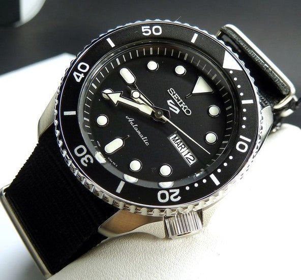 Seiko 5 Sports SKX Automatic Black Dial Black NATO Strap Watch For Men - SRPD55K3 Buy Now By Seiko