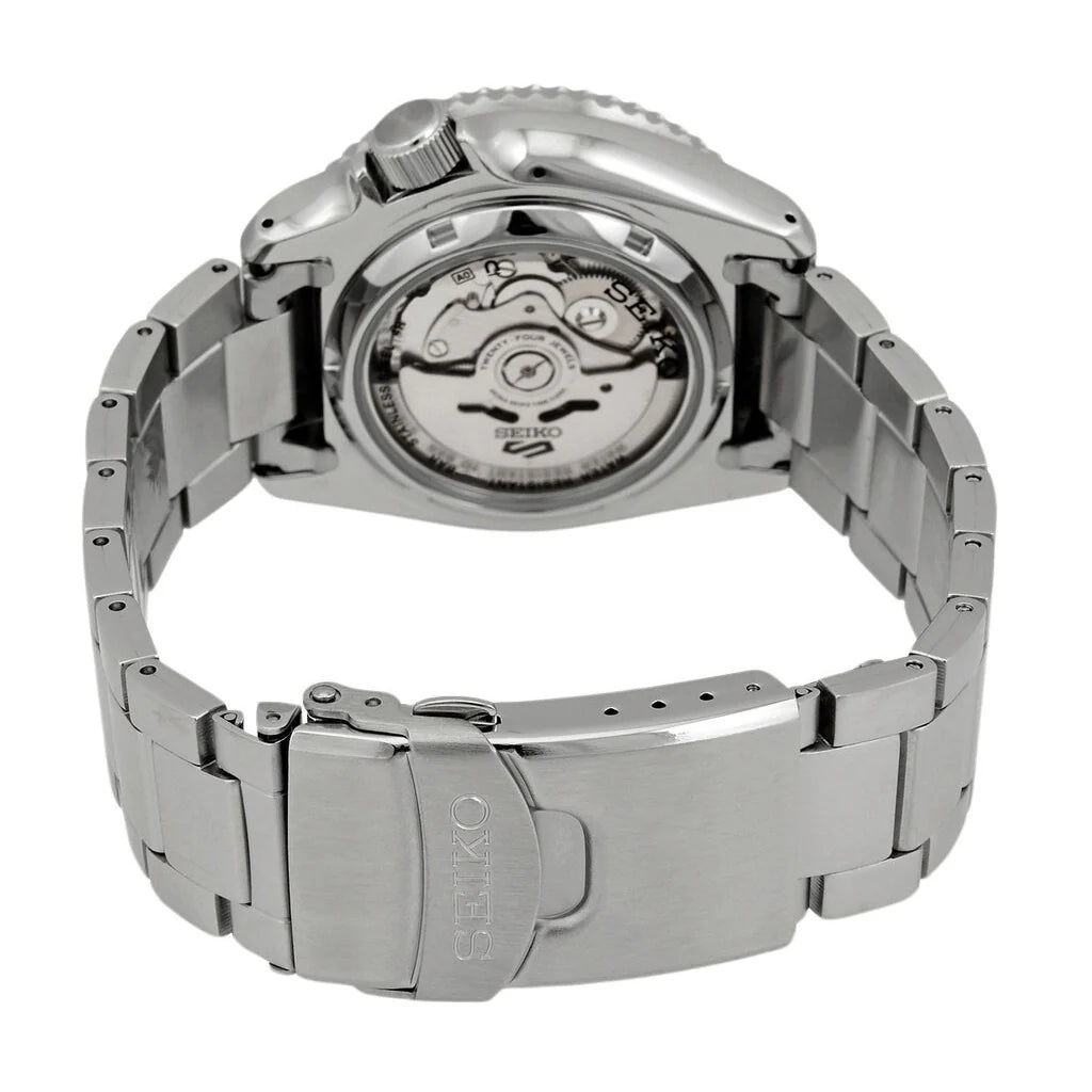 Seiko 5 Sports Automatic Black Dial Silver Steel Strap Watch For Men - SRPD57K1 Buy Now By Seiko