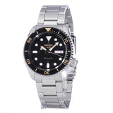 Seiko 5 Sports Automatic Black Dial Silver Steel Strap Watch For Men - SRPD57K1 Buy Now By Seiko