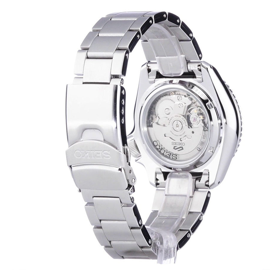 Seiko 5 Sports Automatic Black Dial Silver Steel Strap Watch For Men - SRPD57K1 Buy Now By Seiko