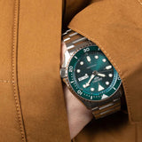 Seiko 5 Sports Automatic Green Dial Silver Steel Strap Watch For Men - SRPD61K1 Buy Now By Seiko