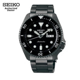 Seiko 5 Sports Automatic Black Dial Black Steel Strap Watch For Men - SRPD65K1 Buy Now By Seiko