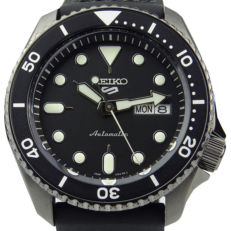 Seiko 5 Sport Automatic Black Dial Black Silicone Strap Watch For Men - SRPD65K3 Buy Now By Seiko