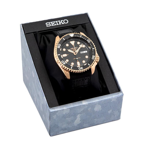 Seiko 5 Sport SKX Automatic Black Dial Black Silicone Strap Watch For Men - SRPD76K1 Buy Now By Seiko