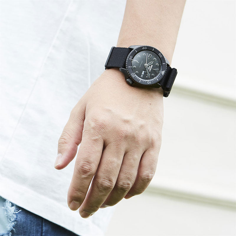 Seiko 5 Sports Automatic Black Dial Black NATO Strap Watch For Men - SRPD79K1 Buy Now By Seiko