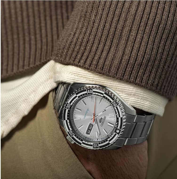 Seiko 5 Sports Special Edition Silver Dial Silver Steel Strap Watch For Men - SRPK09K1 Buy Now By Seiko