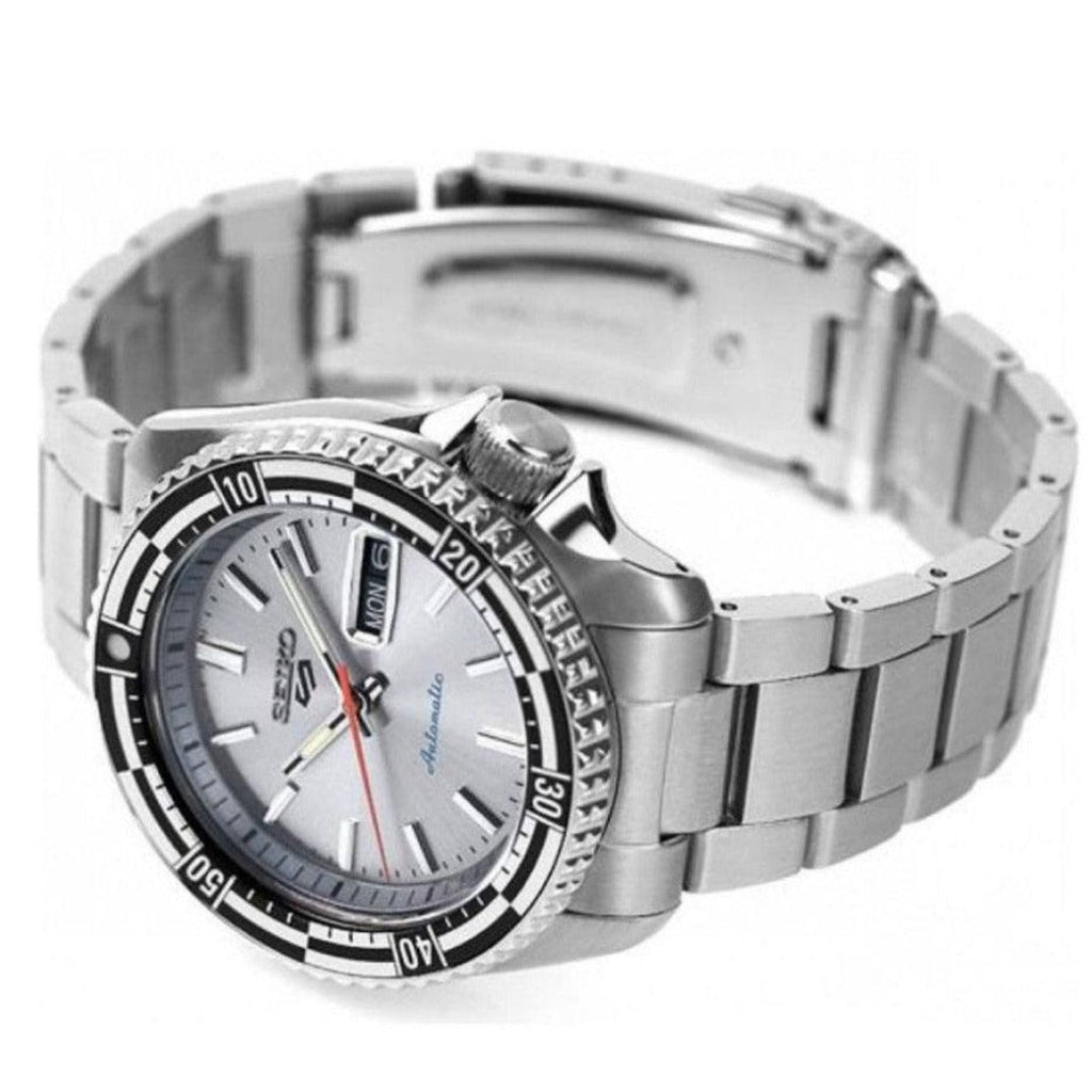 Seiko 5 Sports Special Edition Silver Dial Silver Steel Strap Watch For Men - SRPK09K1 Buy Now By Seiko