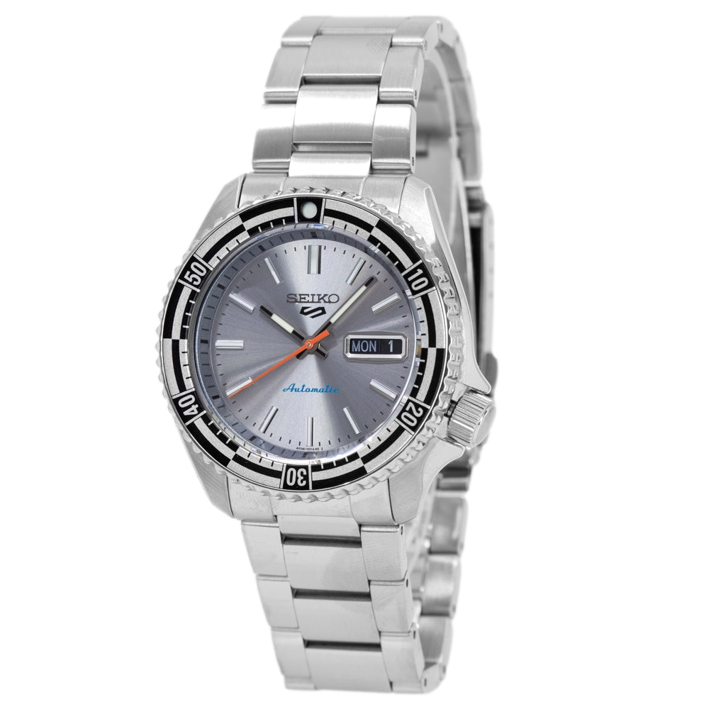 Seiko 5 Sports Special Edition Silver Dial Silver Steel Strap Watch For Men - SRPK09K1 Buy Now By Seiko