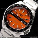 Seiko 5 Sports Double Hurricane Retro Orange Dial Silver Steel Strap Watch For Men - SRPK11K1 Buy Now By Seiko