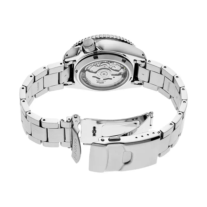 Seiko 5 Sports Double Hurricane Retro Orange Dial Silver Steel Strap Watch For Men - SRPK11K1 Buy Now By Seiko