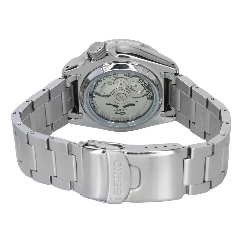 Seiko 5 Sports SKX Series Regatta Timer Retro Blue Dial Silver Steel Strap Watch For Men - SRPK13K1 Buy Now By Seiko