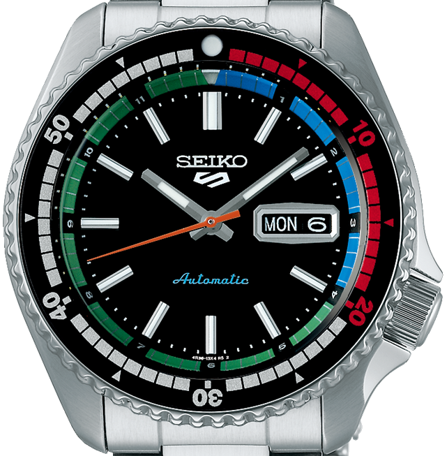 Seiko 5 Sports SKX Series Regatta Timer Retro Blue Dial Silver Steel Strap Watch For Men - SRPK13K1 Buy Now By Seiko
