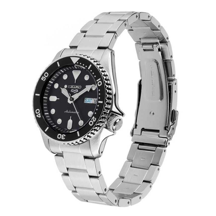 Seiko 5 Sports SKX Automatic Black Dial Silver Steel Strap Watch For Men - SRPK29K1 Buy Now By Seiko