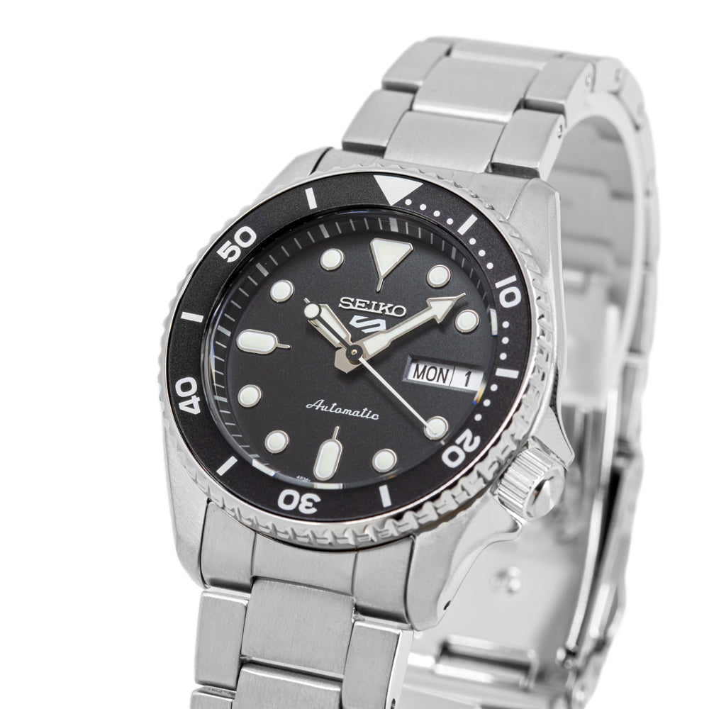 Seiko 5 Sports SKX Automatic Black Dial Silver Steel Strap Watch For Men - SRPK29K1 Buy Now By Seiko