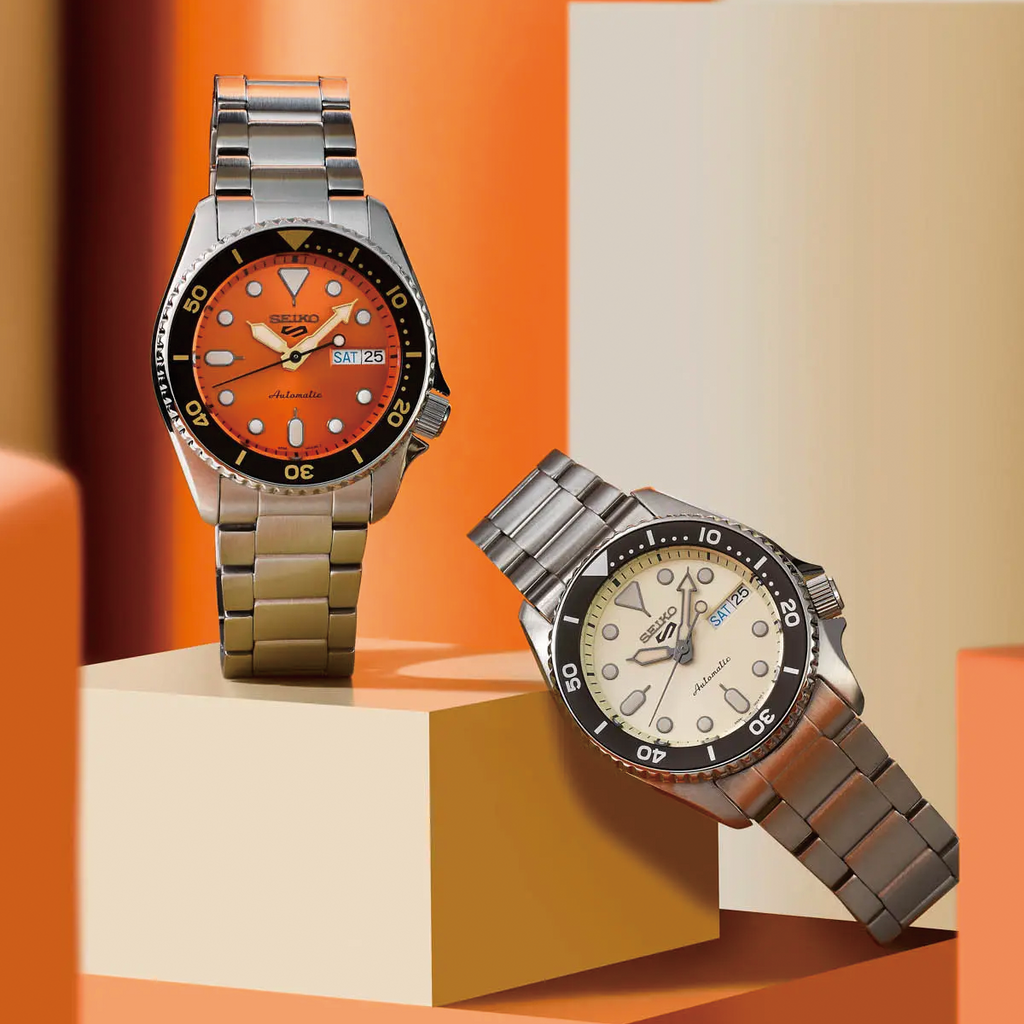 Seiko 5 Sports SKX Automatic Cream Dial Silver Steel Strap Watch For Men - SRPK31K1 Buy Now By Seiko