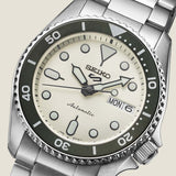 Seiko 5 Sports SKX Automatic Cream Dial Silver Steel Strap Watch For Men - SRPK31K1 Buy Now By Seiko