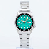 Seiko 5 Sports SKX Midi Automatic Teal Dial Silver Steel Strap Watch For Men - SRPK33K1 Buy Now By Seiko