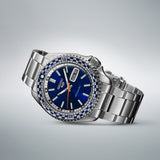 Seiko 5 Sports Petrol Blue Checker Flag Special Edition Blue Dial Silver Steel Strap Watch For Men - SRPK65K1 Buy Now By Seiko