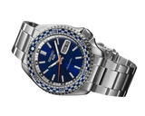 Seiko 5 Sports Petrol Blue Checker Flag Special Edition Blue Dial Silver Steel Strap Watch For Men - SRPK65K1 Buy Now By Seiko