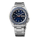 Seiko 5 Sports Petrol Blue Checker Flag Special Edition Blue Dial Silver Steel Strap Watch For Men - SRPK65K1 Buy Now By Seiko