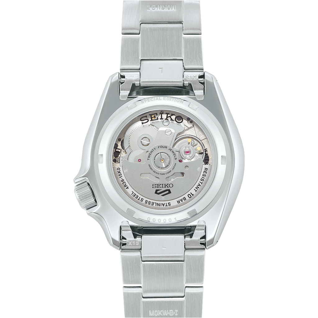 Seiko 5 Sports Checker Flag Special Edition Black Dial Silver Steel Strap Watch For Men - SRPK67K1 Buy Now By Seiko