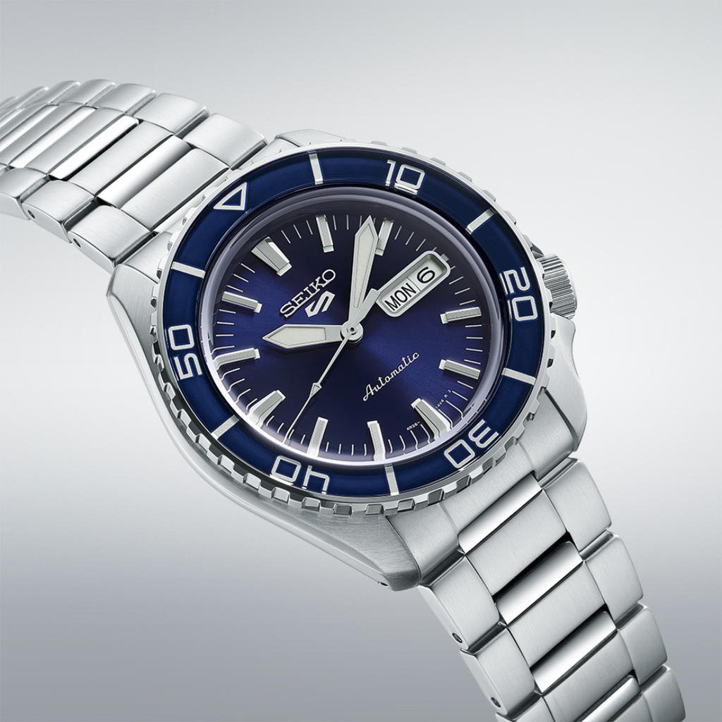Seiko 5 Sports Automatic Blue Dial Silver Steel Strap Watch for Men - SRPK97K1 Buy Now By Seiko