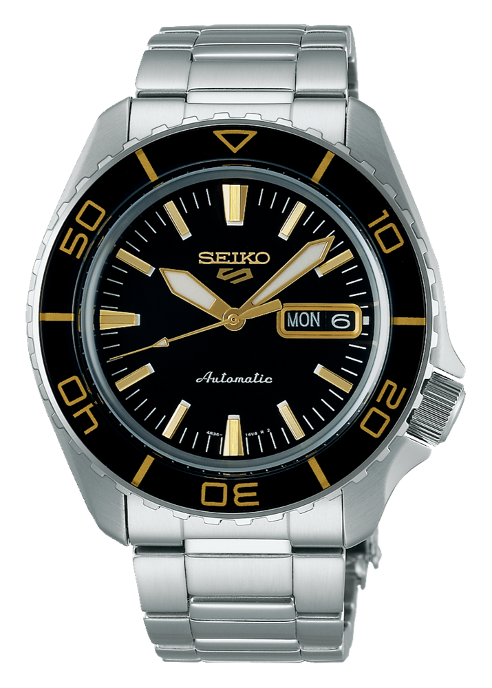 Seiko 5 Sport Automatic SKX Series Black Dial Silver Steel Strap Watch for Men - SRPK99K1 Buy Now By Seiko